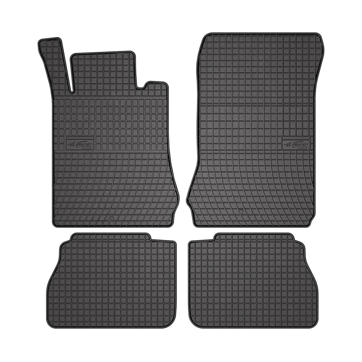 Mercedes E Class W210 Floor Mats - Omac - El Toro Rubber 4 Pcs - Black - '96-'02 Mercedes E Class W210 Floor Mats - Omac - El Toro Rubber 4 Pcs - Black - '96-'02
